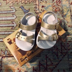 Gold Baby Sun-San Saltwater Sandals